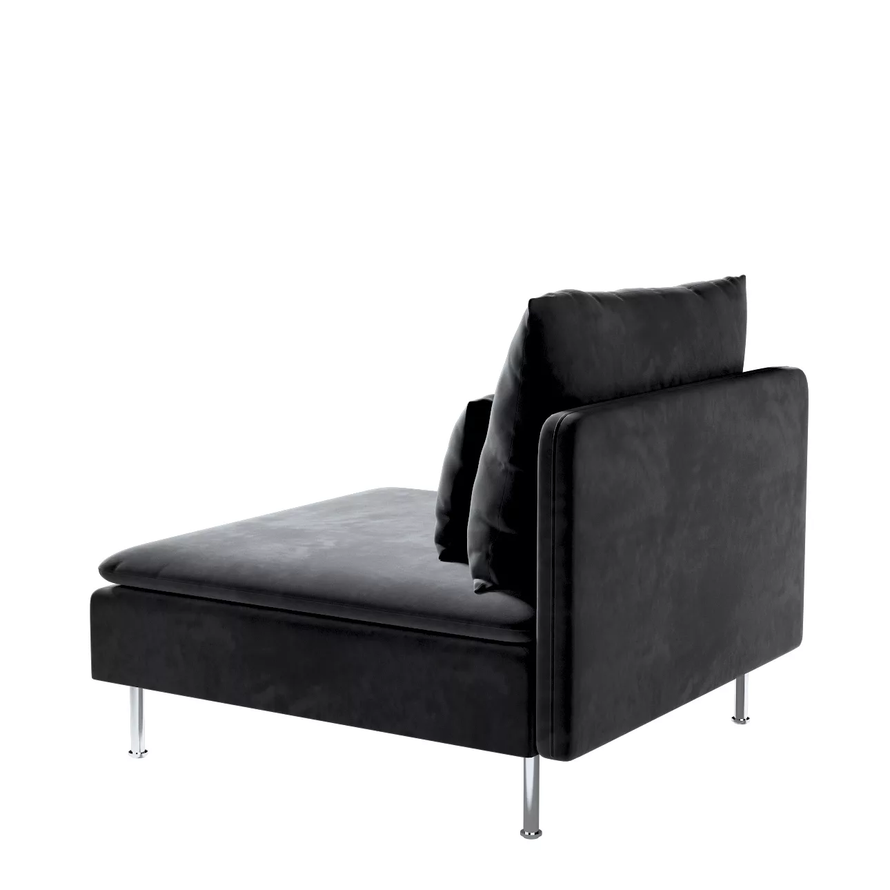 Bezug für Söderhamn Sitzelement 1, schwarz, Bezug für Sitzelement 1, Velvet günstig online kaufen