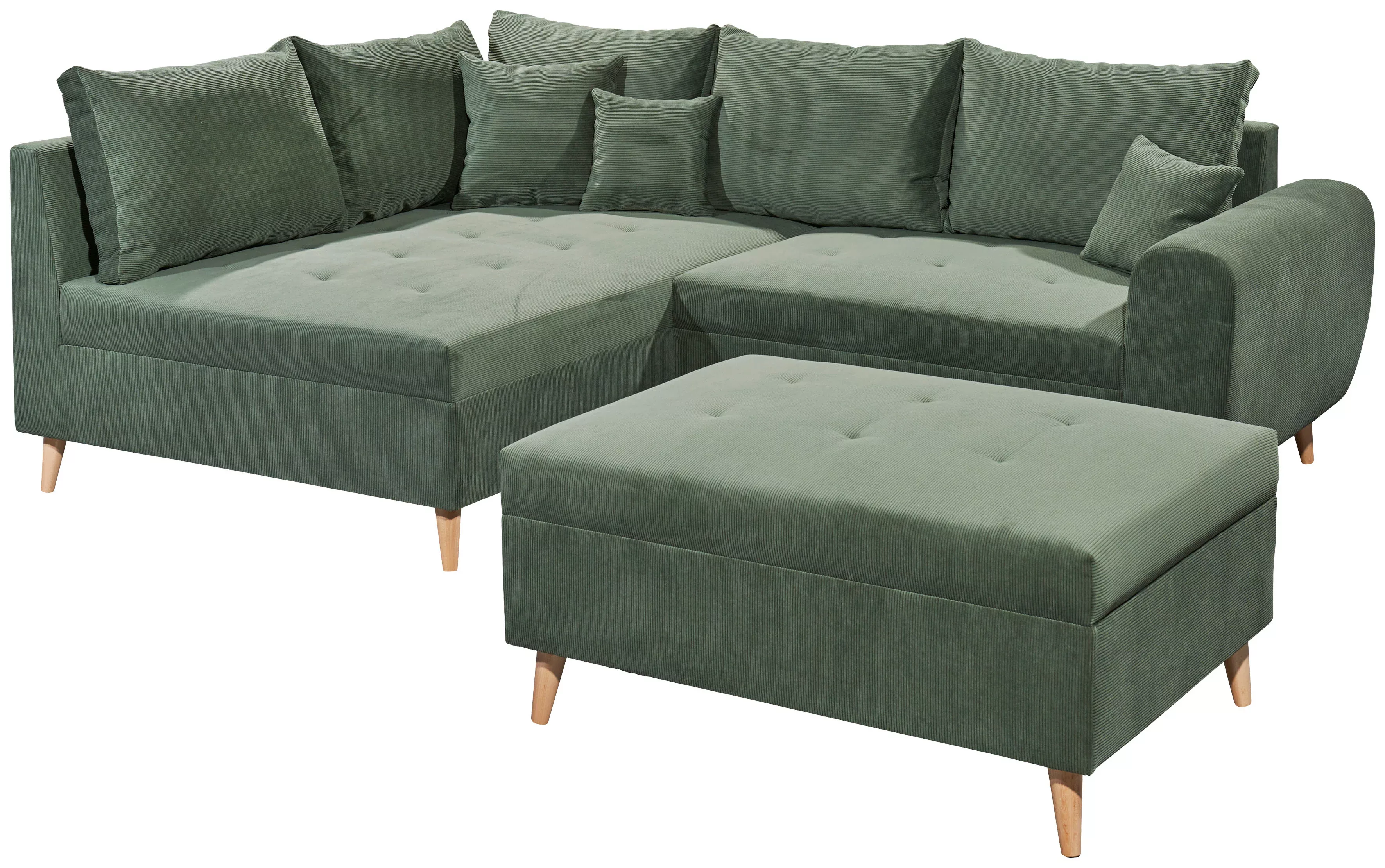 ED EXCITING DESIGN Ecksofa "Calanda L-Form", mit Hocker, frei im Raum stell günstig online kaufen