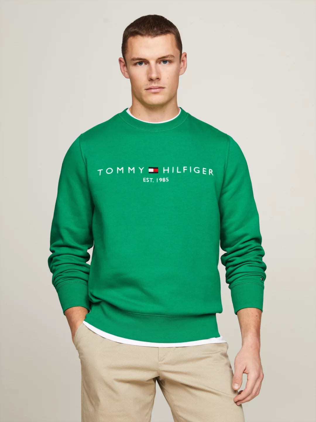 Tommy Hilfiger Sweatshirt "TOMMY LOGO SWEATSHIRT", mit Rundhalsausschnitt günstig online kaufen