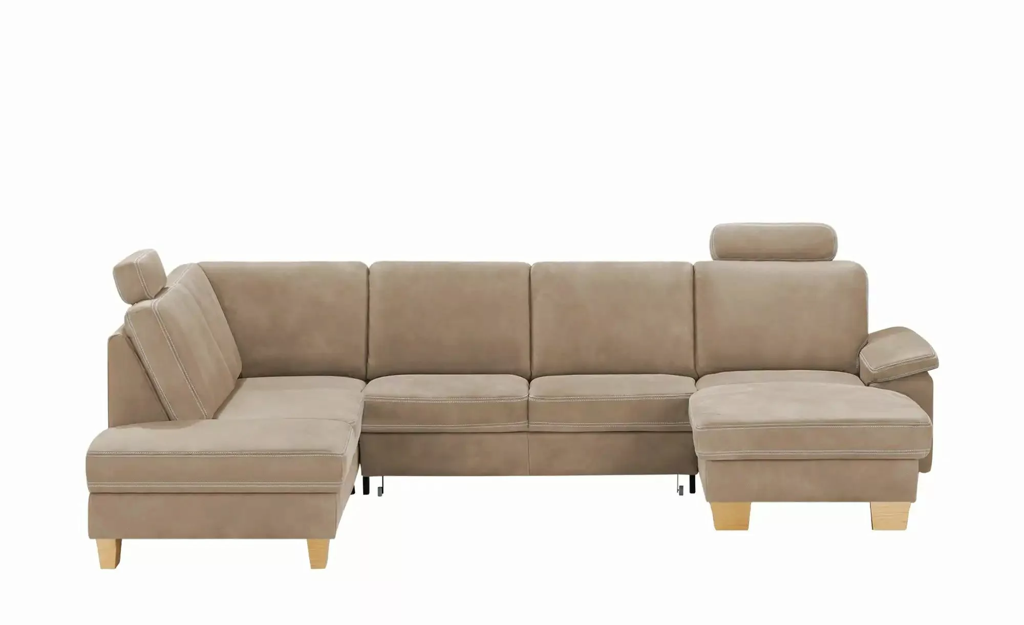 meinSofa Wohnlandschaft Leder Samu ¦ beige ¦ Maße (cm): B: 316 H: 90 T: 235 günstig online kaufen