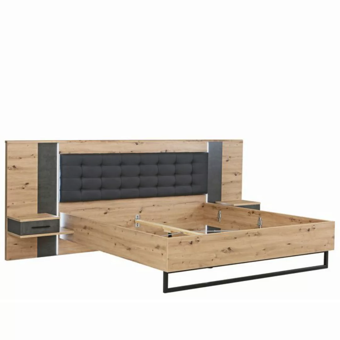 expendio Bett Fosca 1 (Spar-Set, 5-tlg), Artisan Eiche Nb. / Betonoptik dun günstig online kaufen