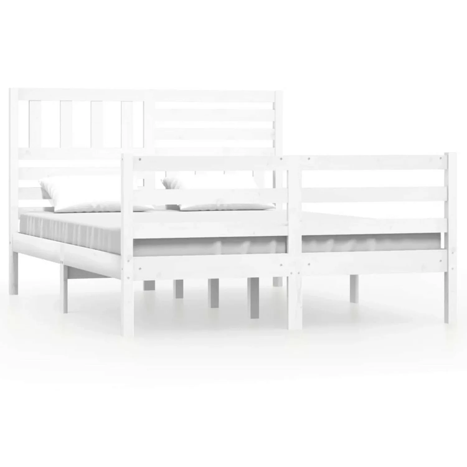Vidaxl Massivholzbett Weiß 120x190 Cm 4ft Small Double günstig online kaufen