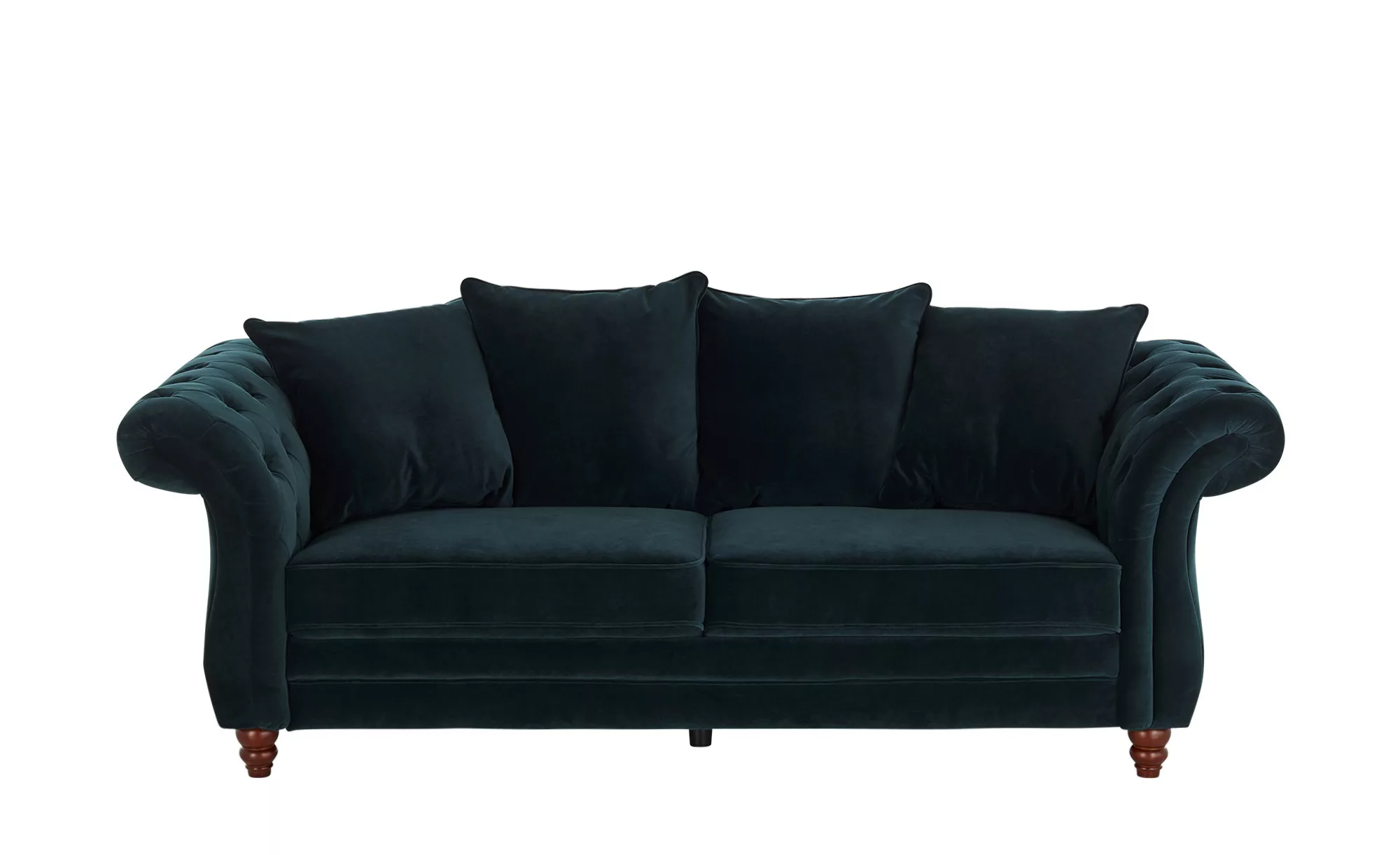 uno Sofa 3-sitzig  Chesterfield Sofa Luna - grün - 228 cm - 79 cm - 95 cm - günstig online kaufen