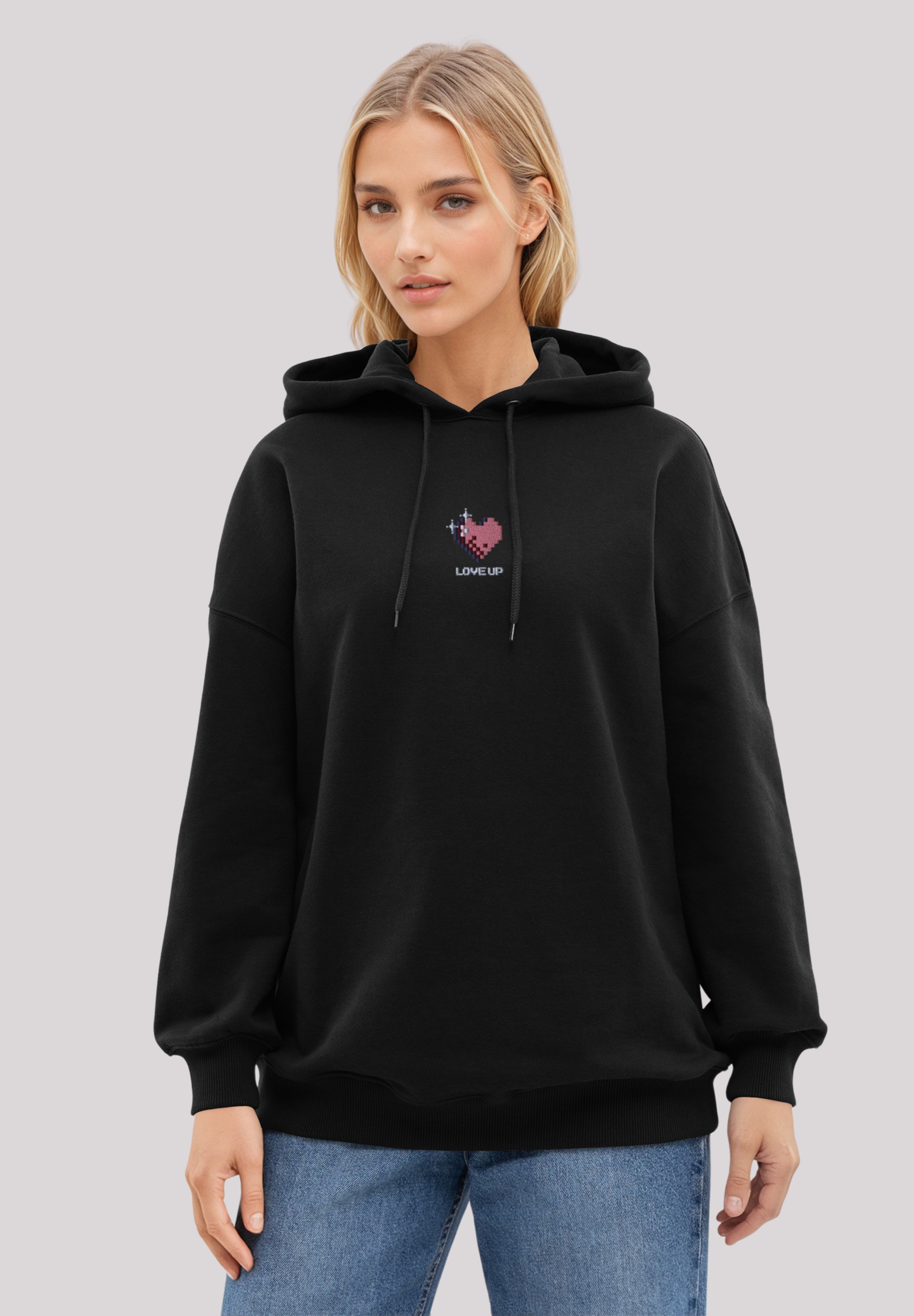 F4NT4STIC Kapuzenpullover "Pixel Herz bestickt", bestickt, Premium Qualität günstig online kaufen