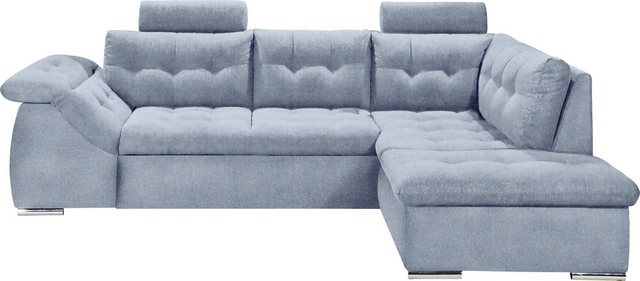 ED EXCITING DESIGN Ecksofa Oman, mit Bettfunktion, Bettkasten, Armteilverst günstig online kaufen