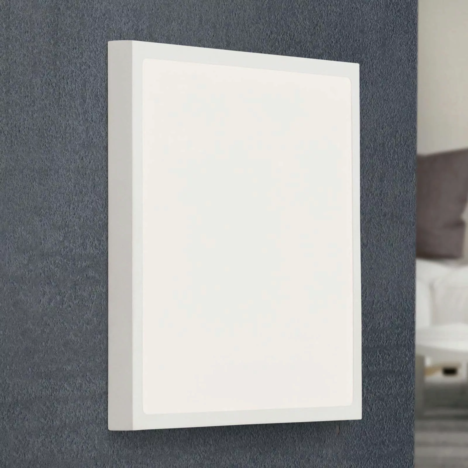 LED-Wandleuchte Vika, Quadrat, weiß, 30x30cm günstig online kaufen