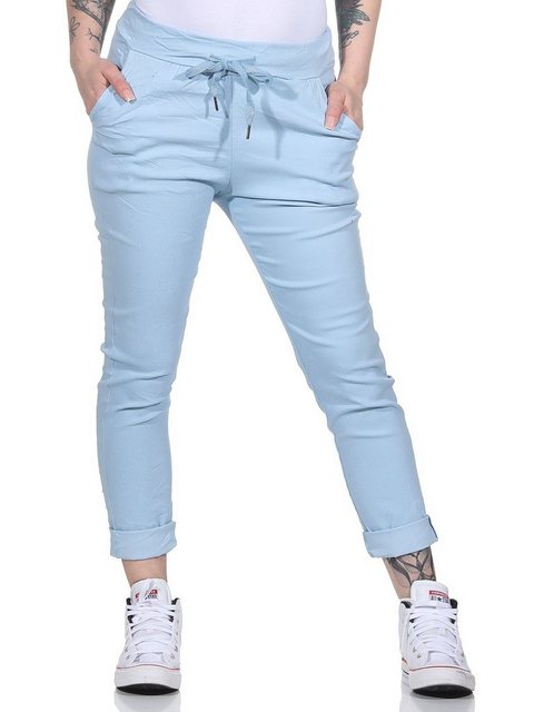 CLEO STYLE Stoffhose Damen Jogginghose 88 Hellblau günstig online kaufen