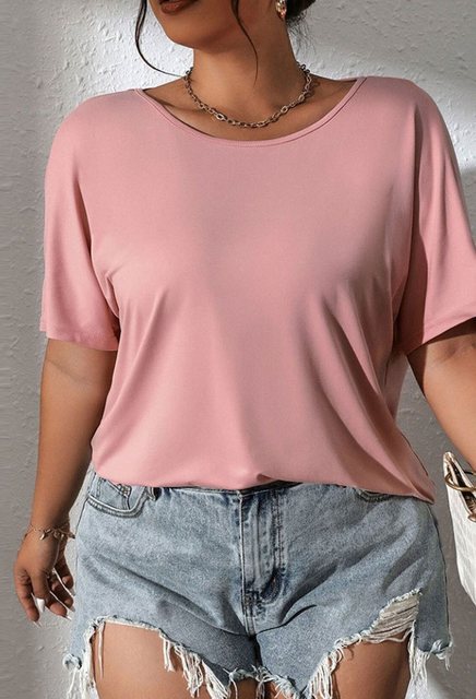 LOVGCCN T-Shirt Lose Kurzarm-Kleidung für Damen in Übergröße (Lässiges und günstig online kaufen