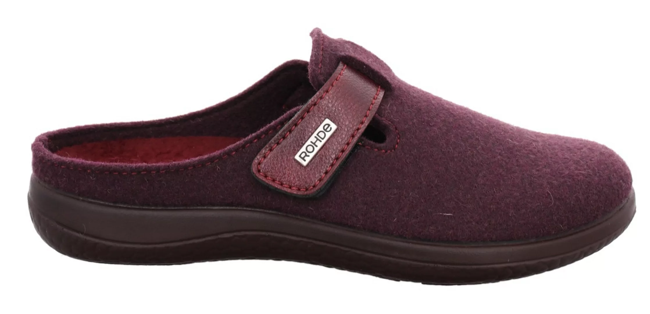 Rohde Pantoffel "BARI", Hausschuh, Clog mit Klettverschluss-Riemchen günstig online kaufen