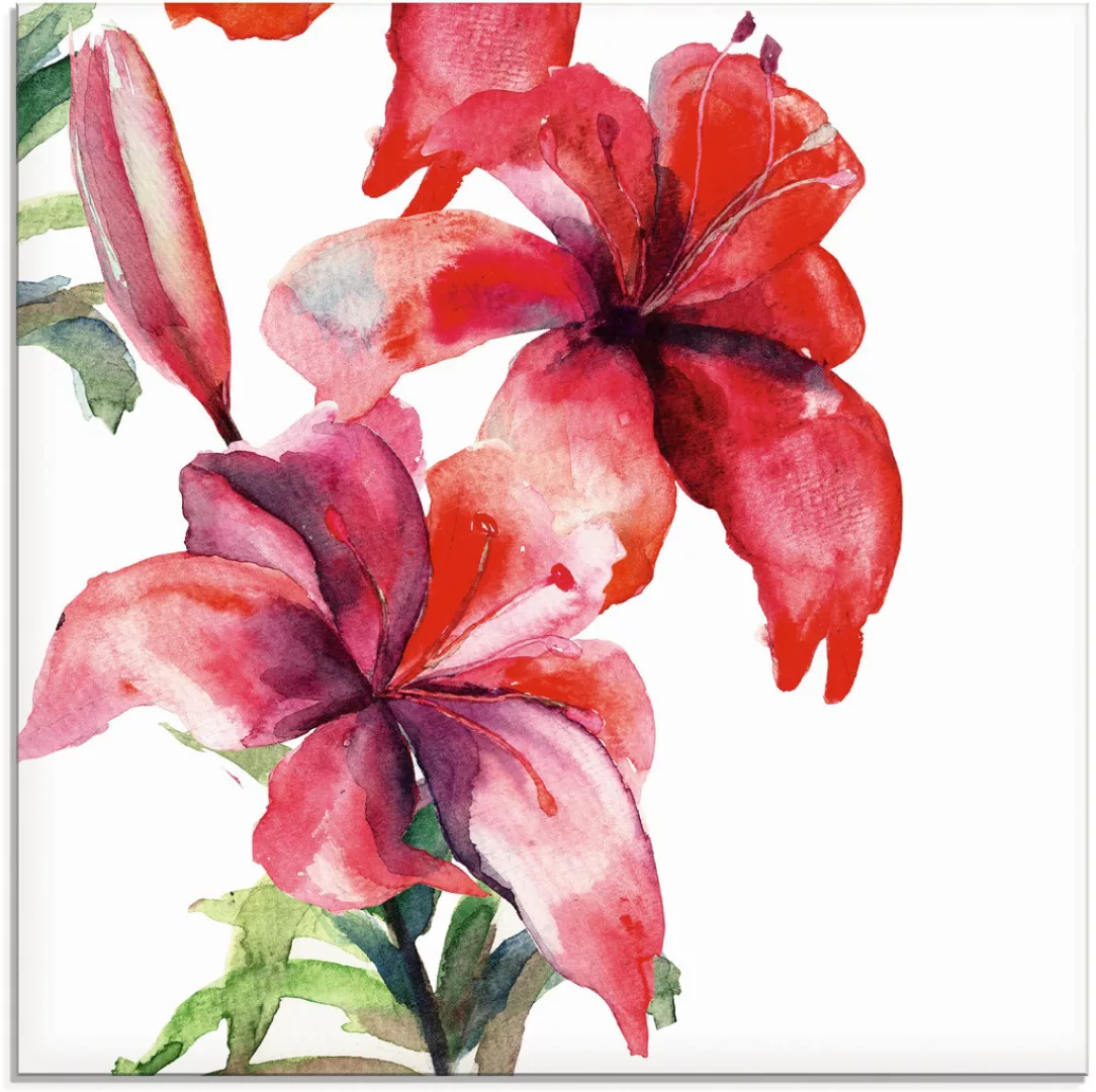 Artland Glasbild "Lilien", Blumen, (1 St.), in verschiedenen Größen günstig online kaufen