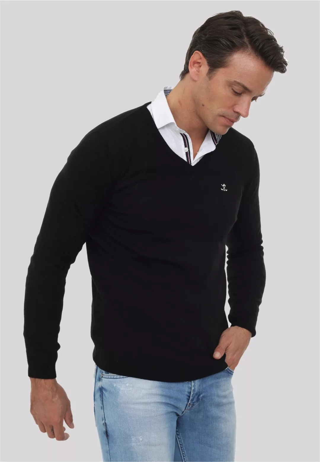 SIR RAYMOND TAILOR Strickpullover "Erky", (1 tlg.), mit klassischem V-Aussc günstig online kaufen