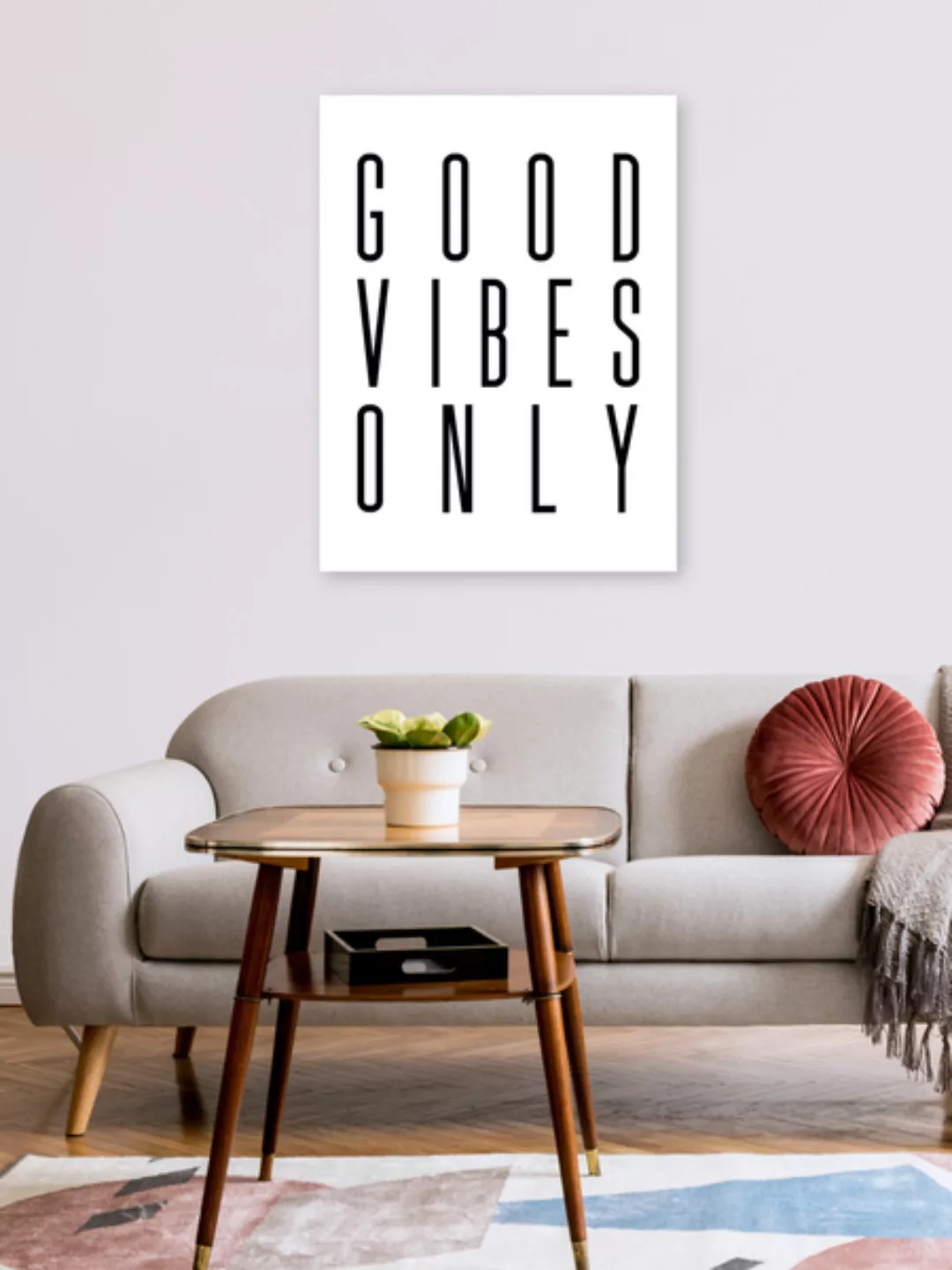 Poster / Leinwandbild - Good Vibes Only No6 günstig online kaufen