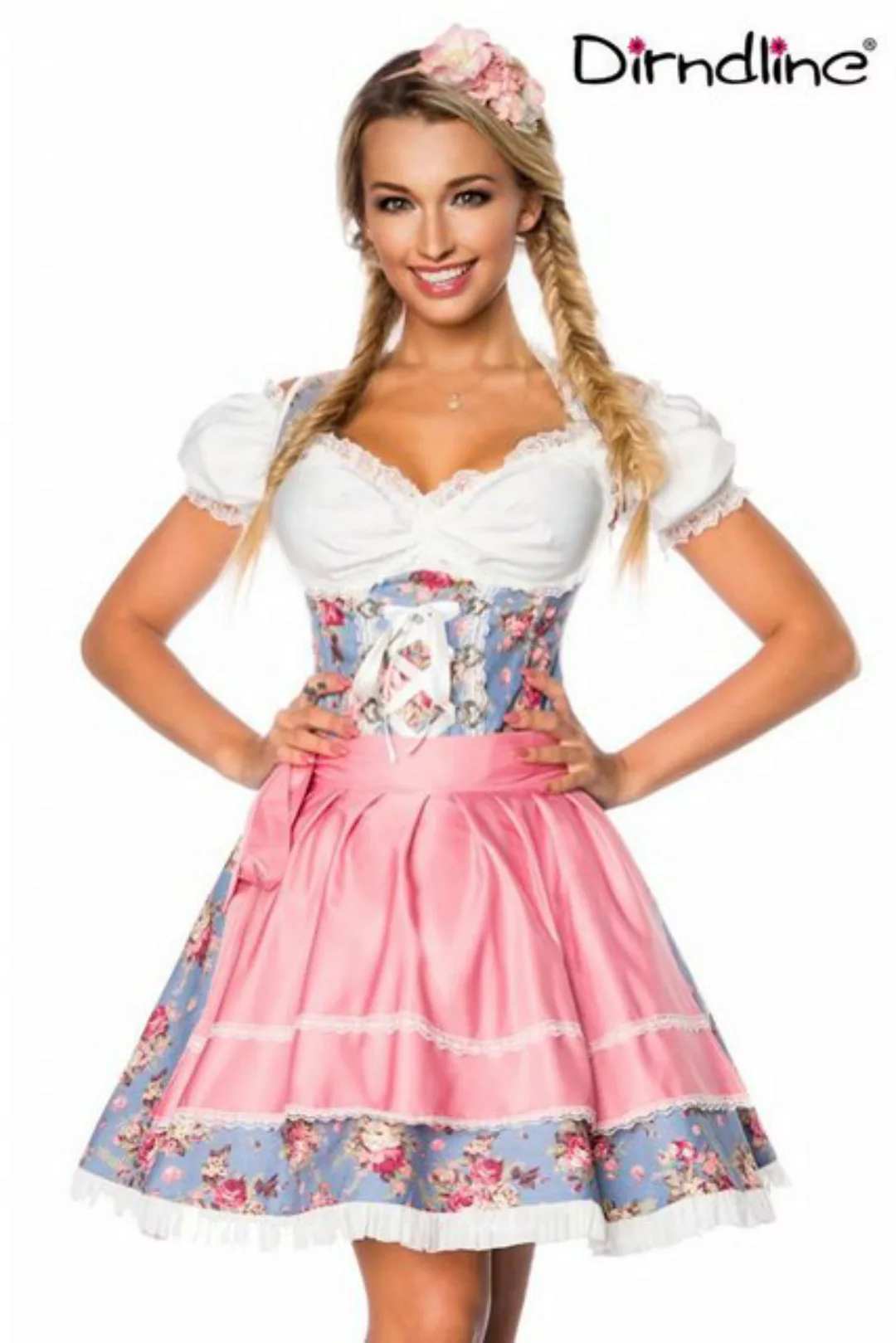 Dirndline Dirndl Dirndline - Premium Dirndl mit Bluse - (L,M,S,XL,2XL) günstig online kaufen