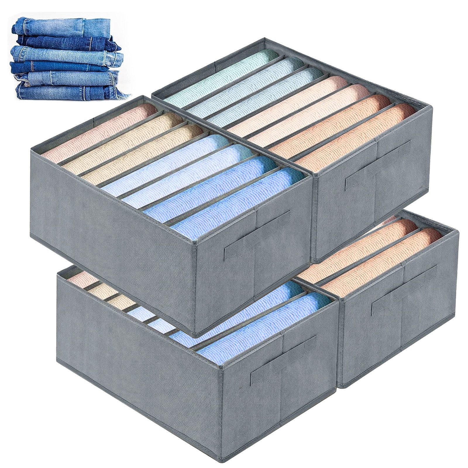CALIYO Aufbewahrungsbox 2-Tlg Kleiderschrank Organizer Aufbewahrungsbox günstig online kaufen