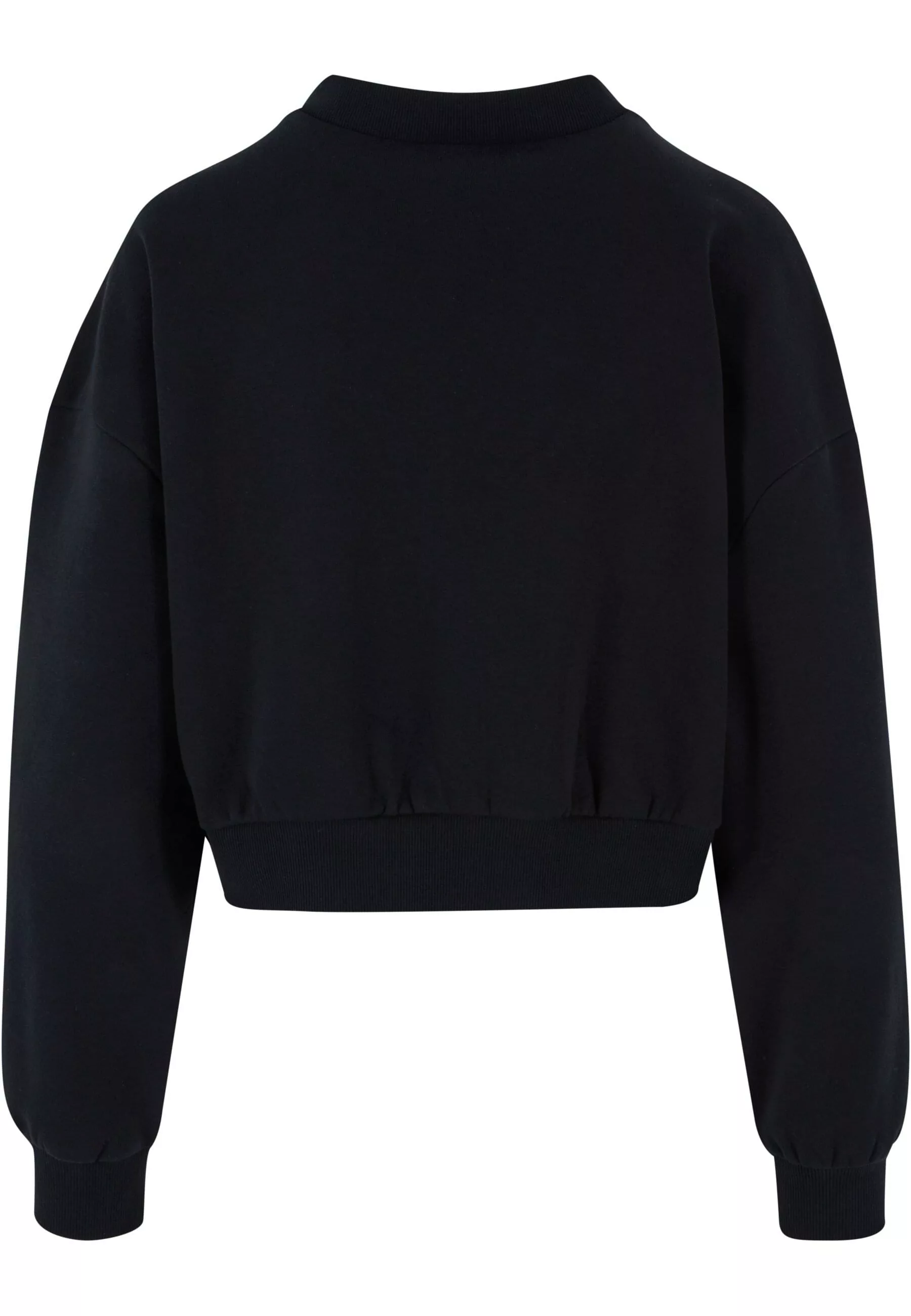 URBAN CLASSICS Sweater "Urban Classics Damen Ladies Cropped V-Neck" günstig online kaufen