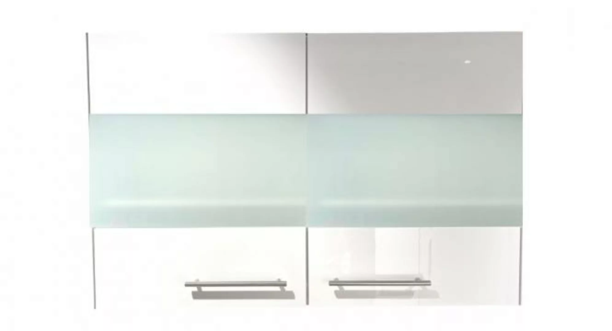 Glas-Hängeschrank 100 ALINA von Menke Möbel Weiss HG / Artisan Eiche günstig online kaufen