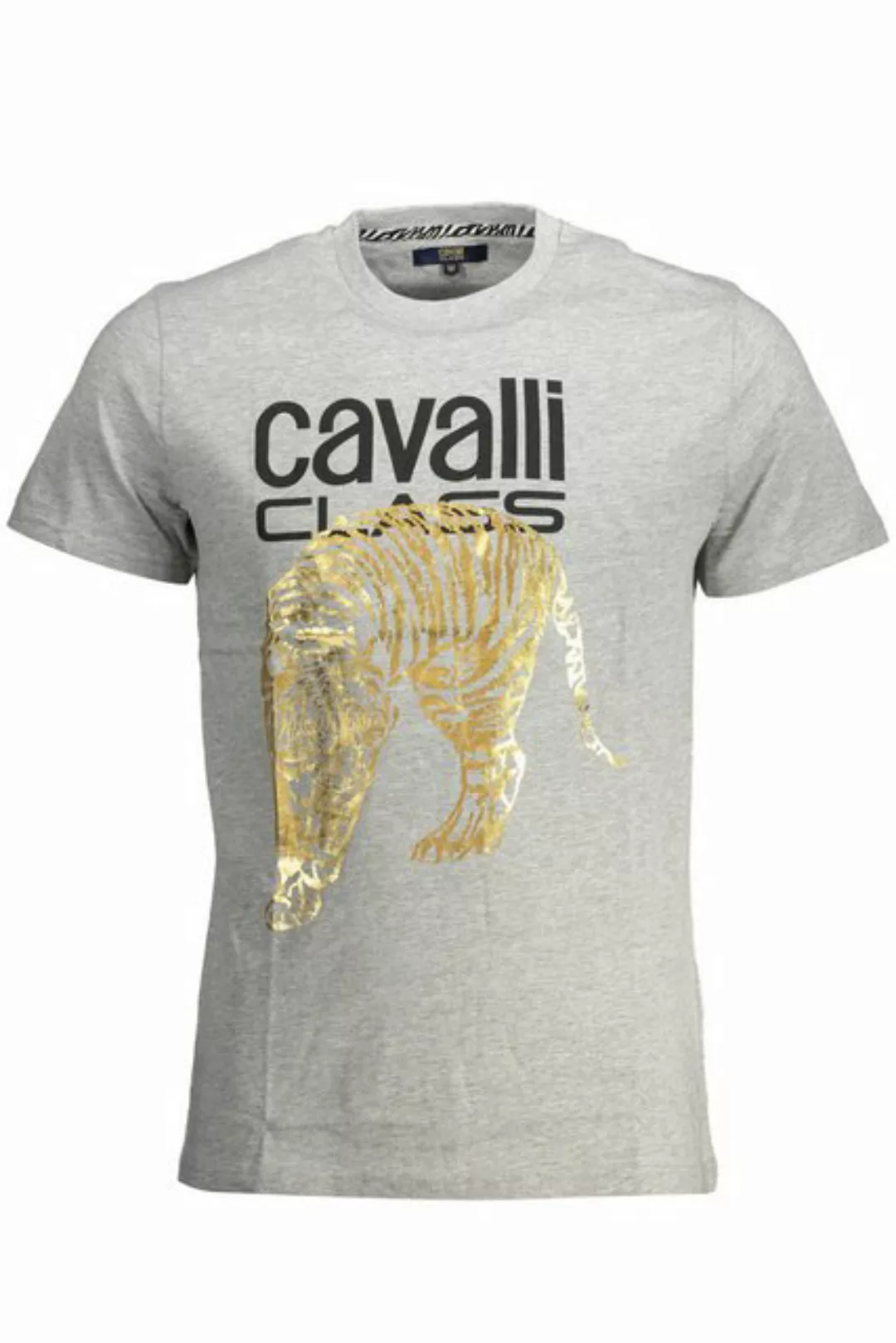 Cavalli Class T-Shirt Hochwertiges graues Herren-T-Shirt mit günstig online kaufen