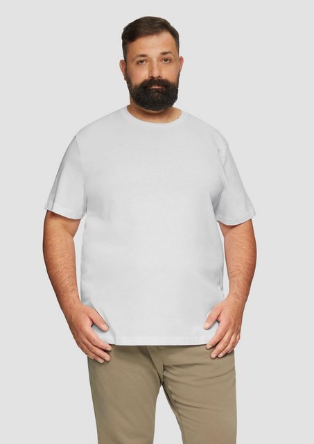 s.Oliver Kurzarmshirt T-Shirt aus reiner Baumwolle mit Logo-Print Logo günstig online kaufen