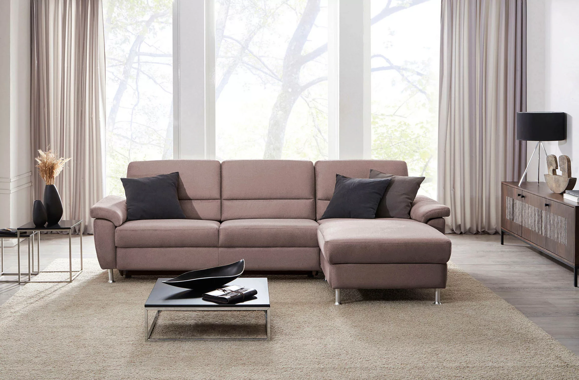 CALIZZA INTERIORS Ecksofa »Onyx L-Form«, Recamiere links oder rechts, wahlw günstig online kaufen