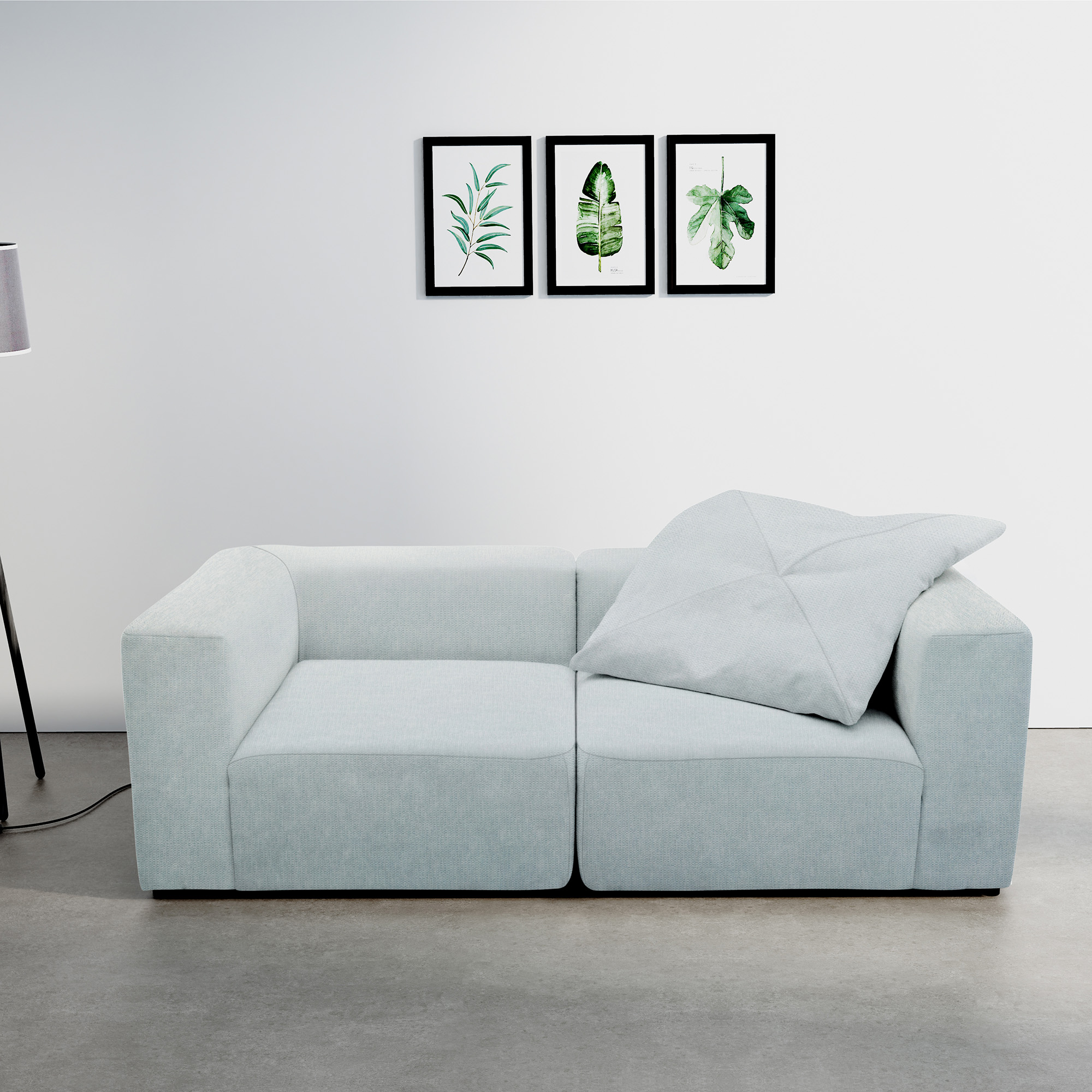 Sofa 800013, 2-Sitzer, rechteckig, gepolsterte Rückenlehne, 2er Couch, 216 günstig online kaufen