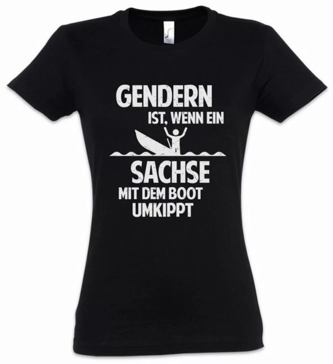 Urban Backwoods Print-Shirt Gendern Sachse Damen T-Shirt DDR Mauer Ostalgie günstig online kaufen