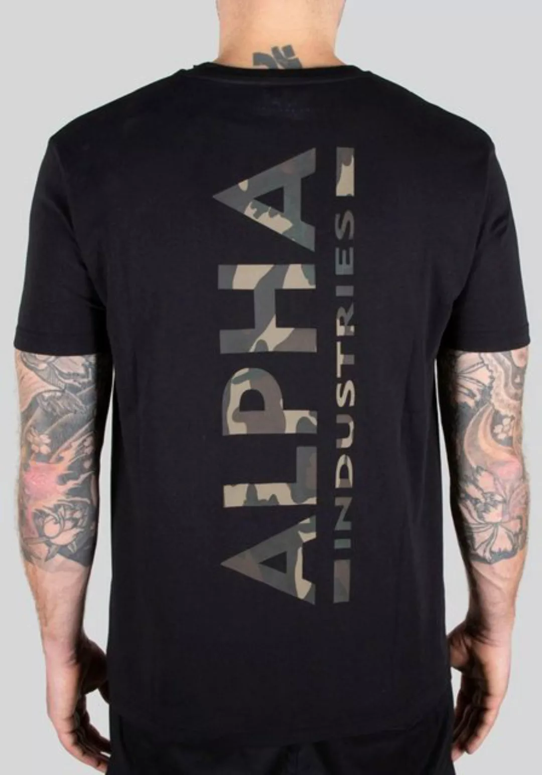 Alpha Industries Rundhalsshirt Back Tee Camo Print günstig online kaufen