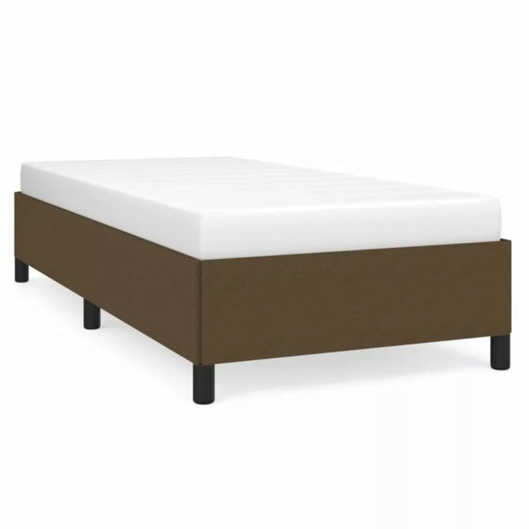 furnicato Bett Bettgestell Dunkelbraun 90x200 cm Stoff günstig online kaufen