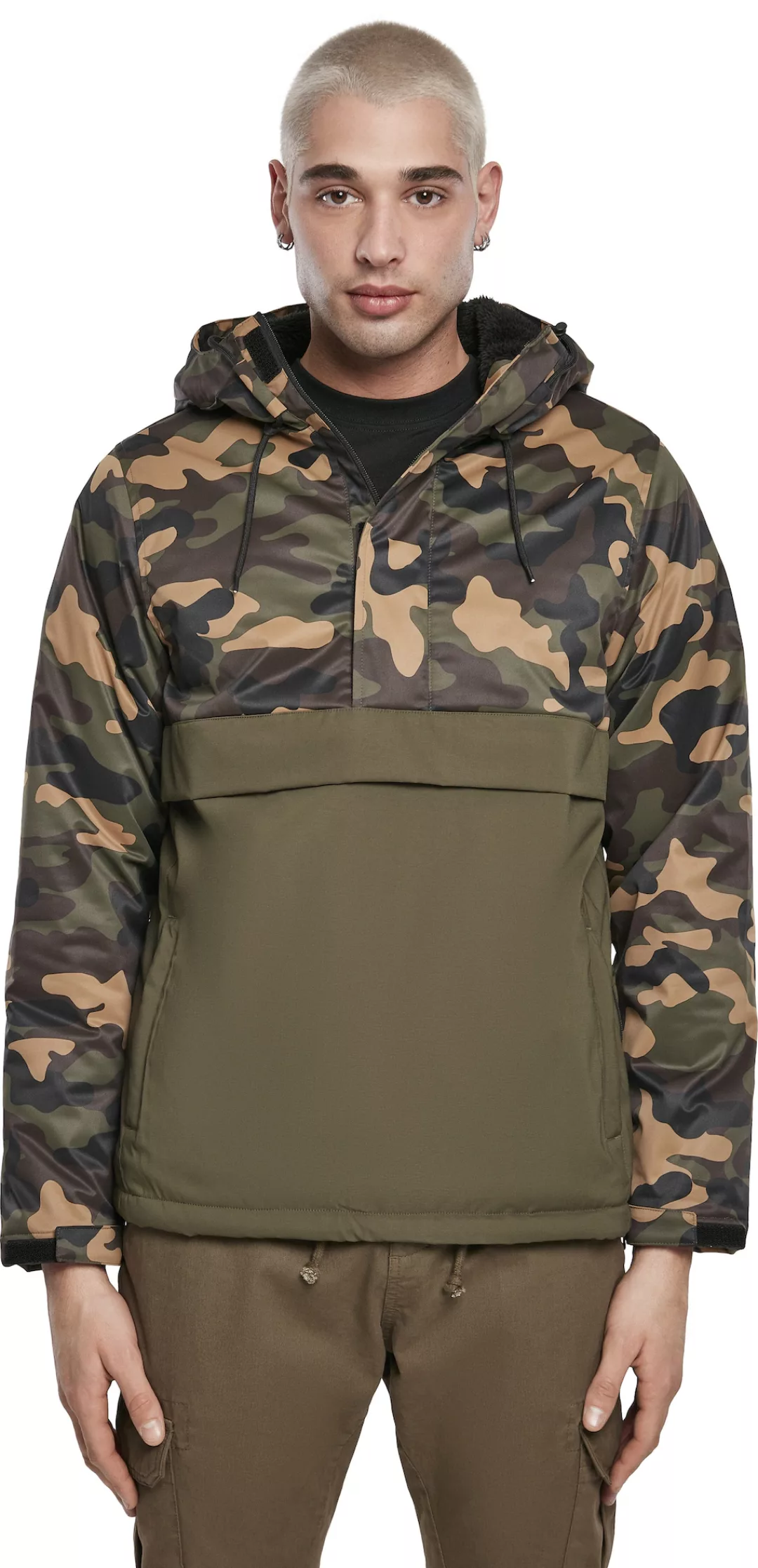 URBAN CLASSICS Allwetterjacke "Urban Classics Herren Camo Mix Pull Over Jac günstig online kaufen