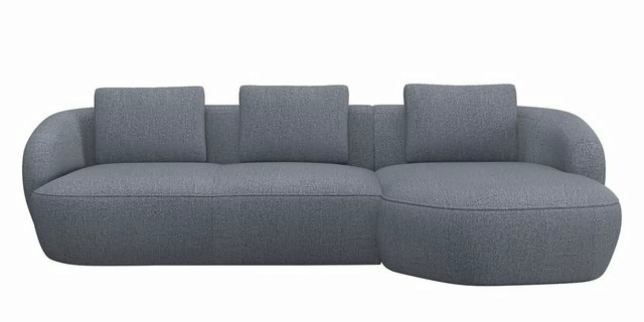 FLEXLUX Wohnlandschaft Torino, rund, L-Form, Sofa-Ecke mit Recamiere, Longc günstig online kaufen