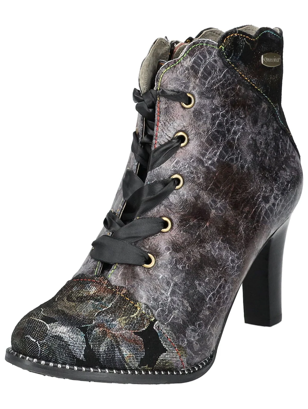 LAURA VITA High-Heel-Stiefelette "LAURA VITA Stiefelette Leder/Textil" günstig online kaufen