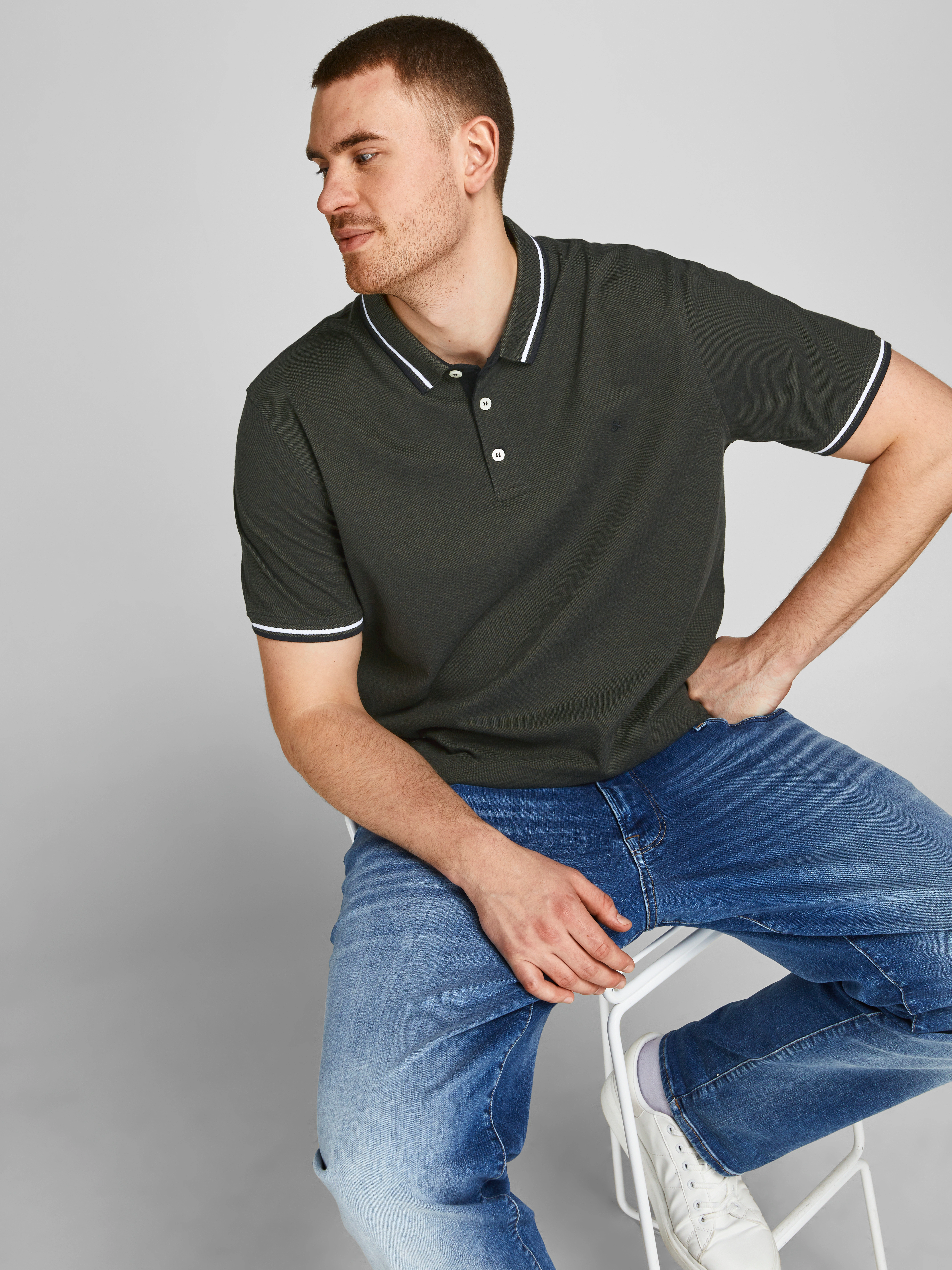 Jack & Jones Herren Poloshirt JJEPAULOS - Relaxed Fit Plussize günstig online kaufen