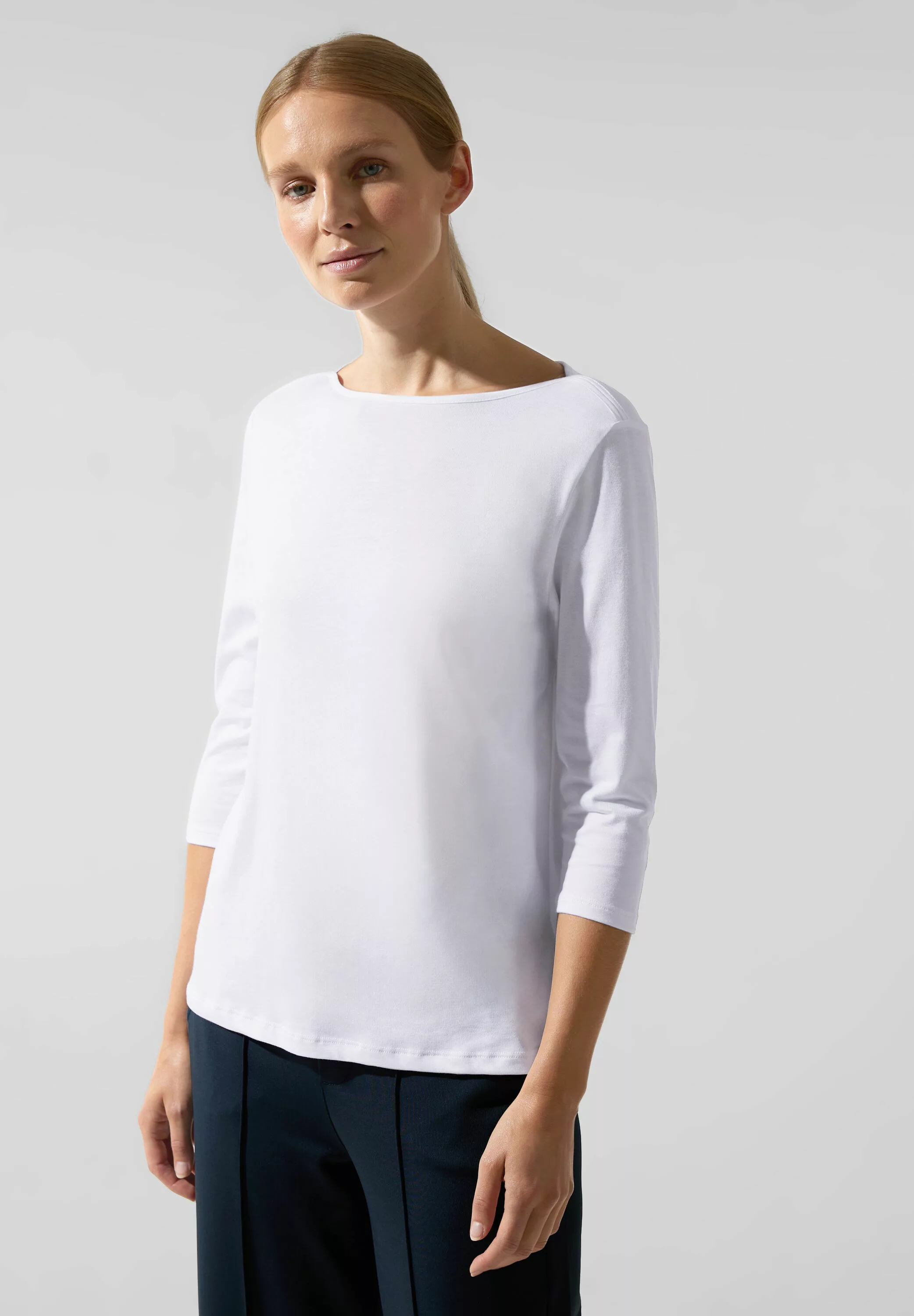 STREET ONE 3/4-Arm-Shirt aus softem Materialmix günstig online kaufen