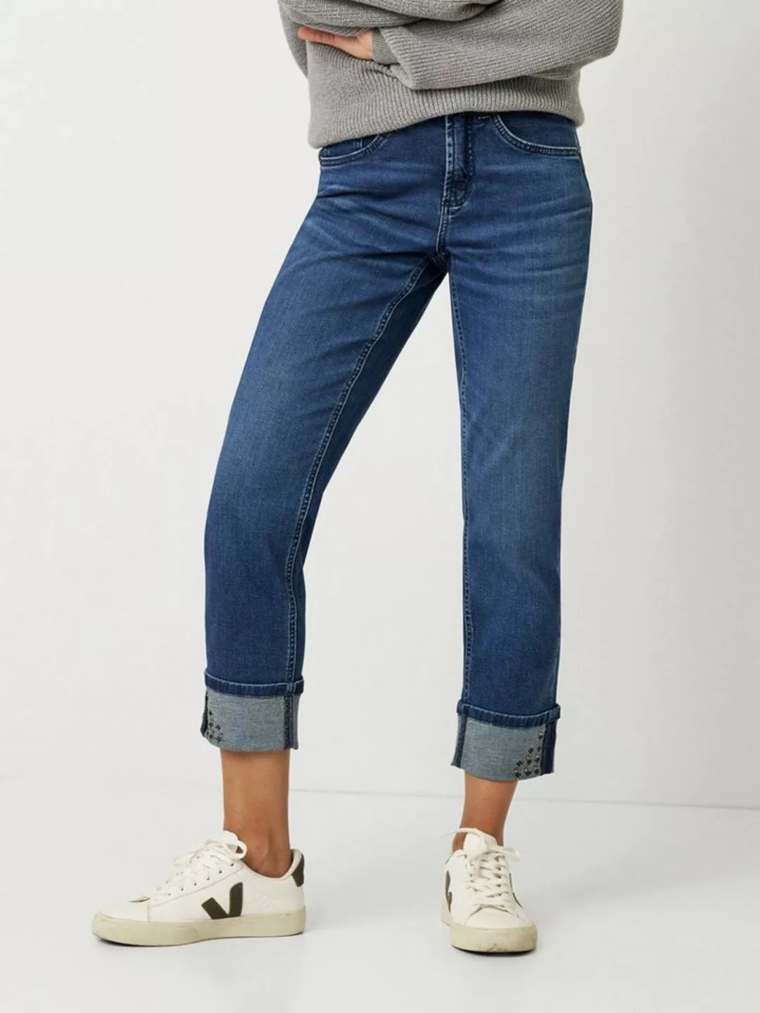 TONI 5-Pocket-Jeans Liv mit Details am Saumumschlag günstig online kaufen