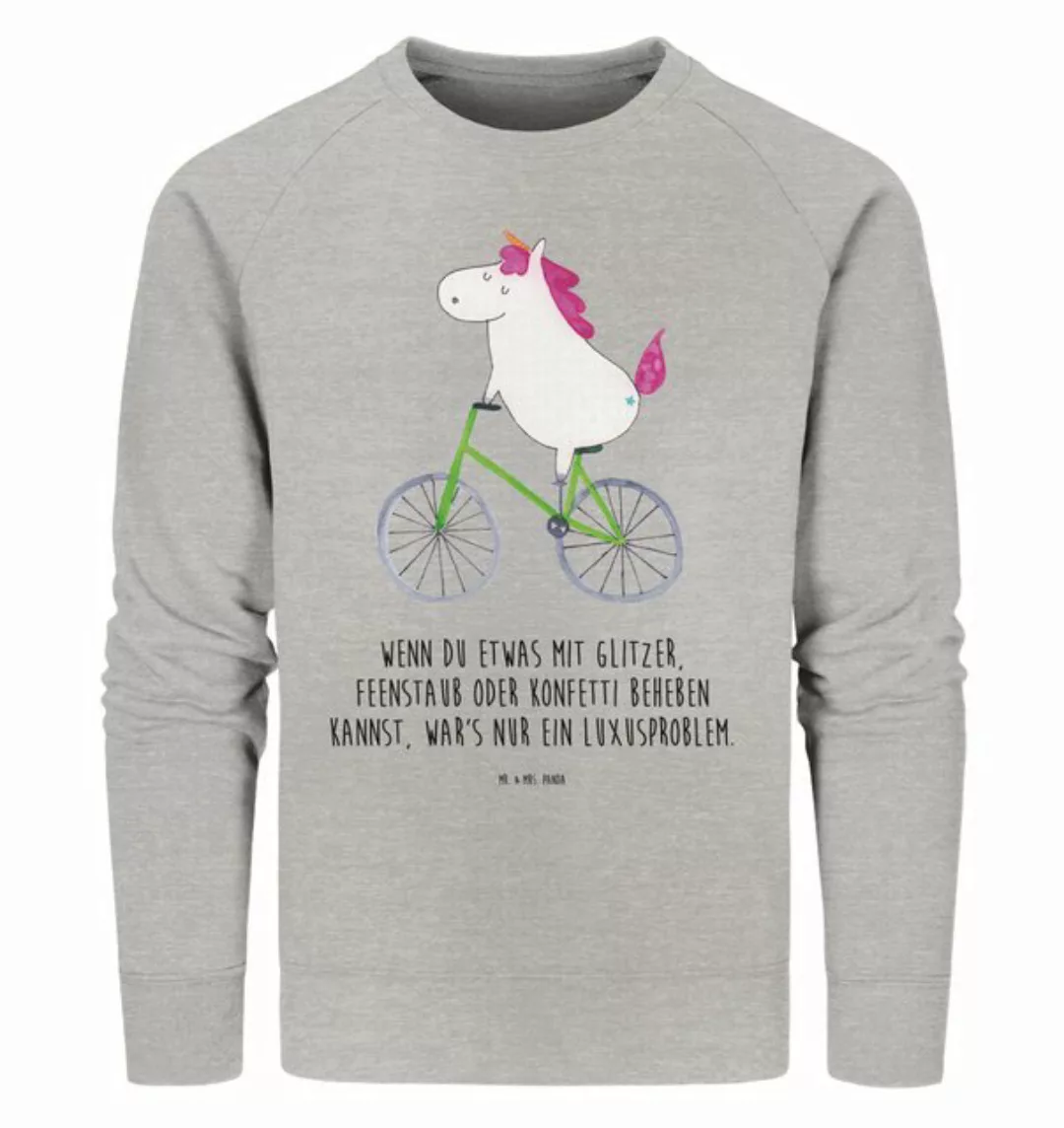 Mr. & Mrs. Panda Longpullover Größe M Einhorn Radfahrer - Heather Grey - Ge günstig online kaufen