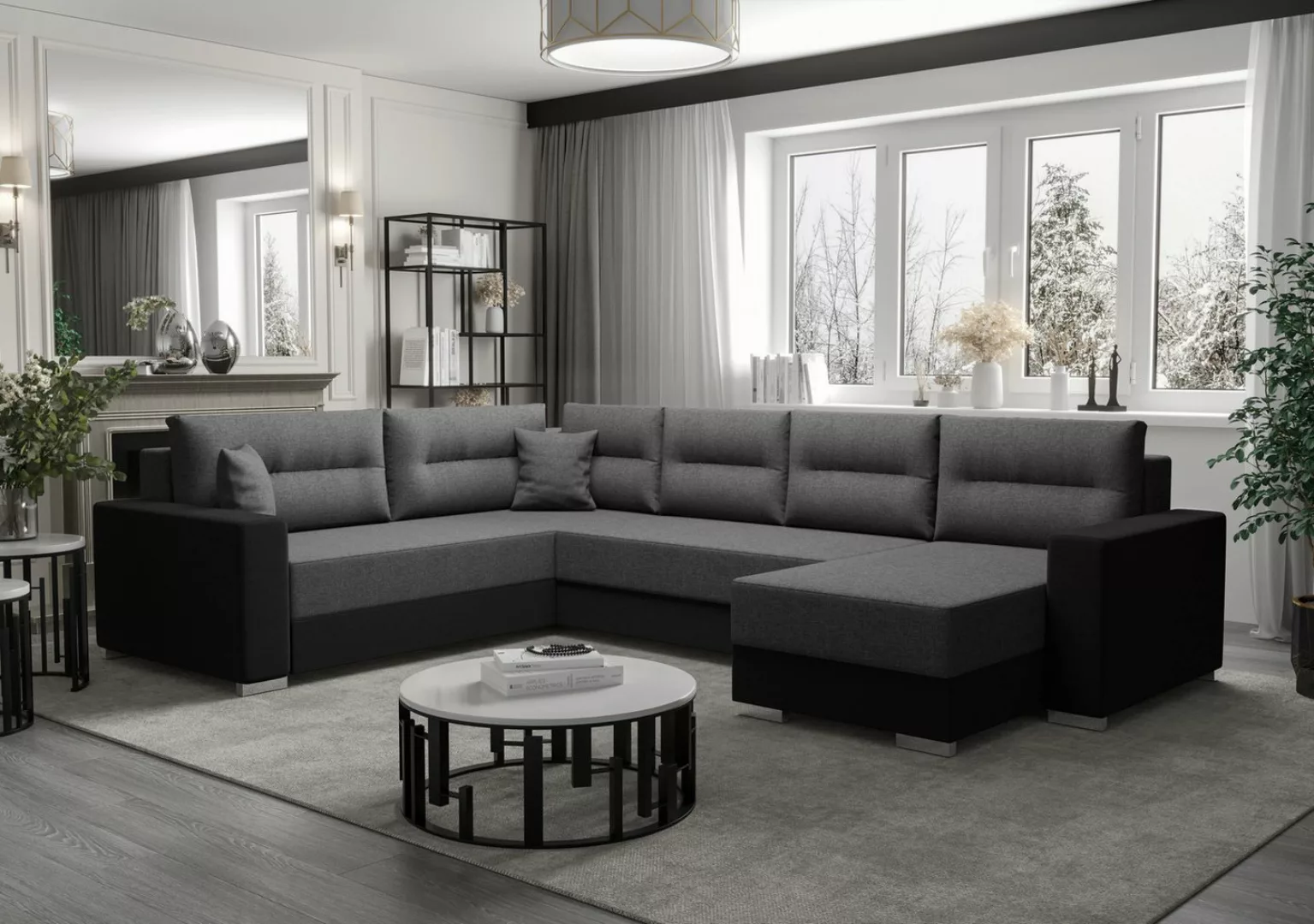 ALTDECOR Wohnlandschaft GERDI-3, Couch mit Schlaffunktion, Wohnzimmer - Eck günstig online kaufen