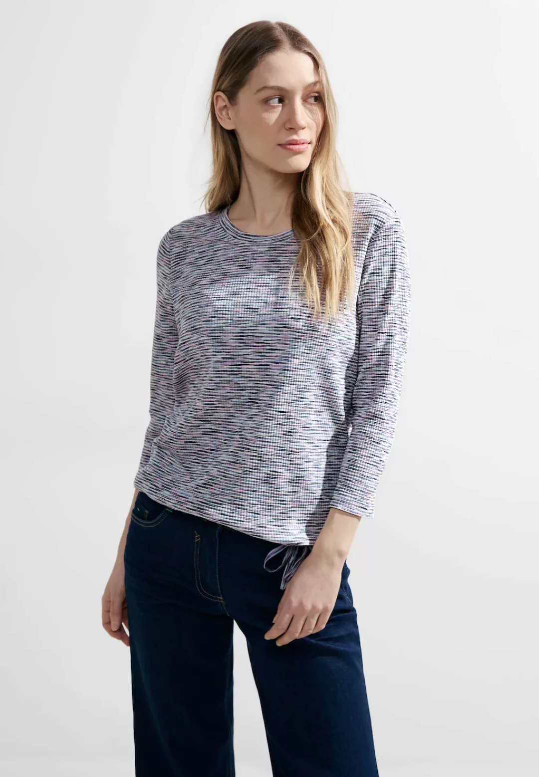 Cecil T-Shirt TOS Multi Melange Stripe günstig online kaufen