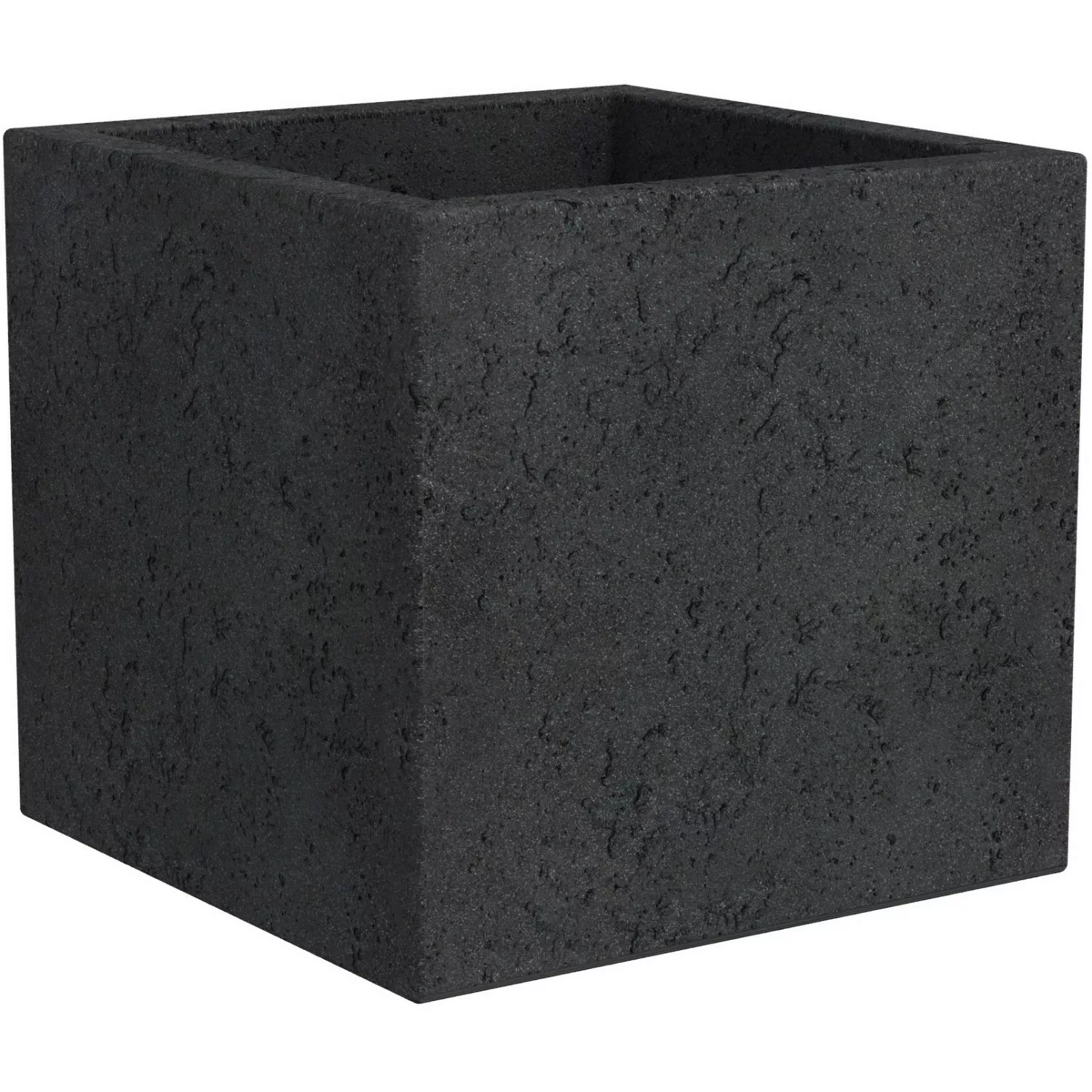 Scheurich Pflanzgefäß C-Cube 240 38 cm x 38 cm Stony Black günstig online kaufen