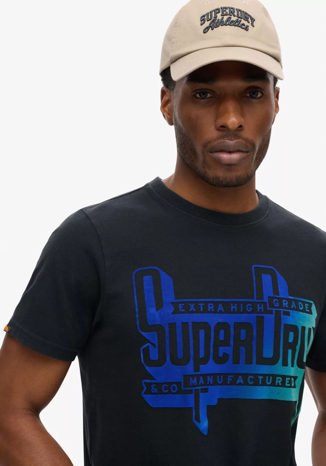 Superdry Rundhalsshirt "FLOCKED FADE GRAPHIC T SHIRT" günstig online kaufen