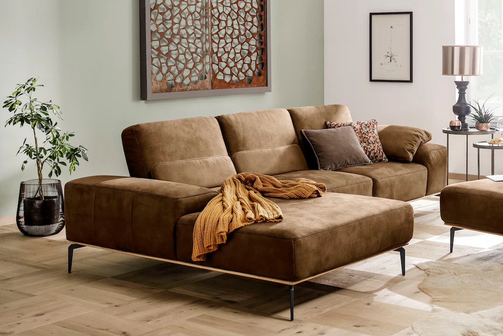 W.SCHILLIG Ecksofa "run, Designsofa mit tollem Sitzkomfort, bequem, L-Form" günstig online kaufen