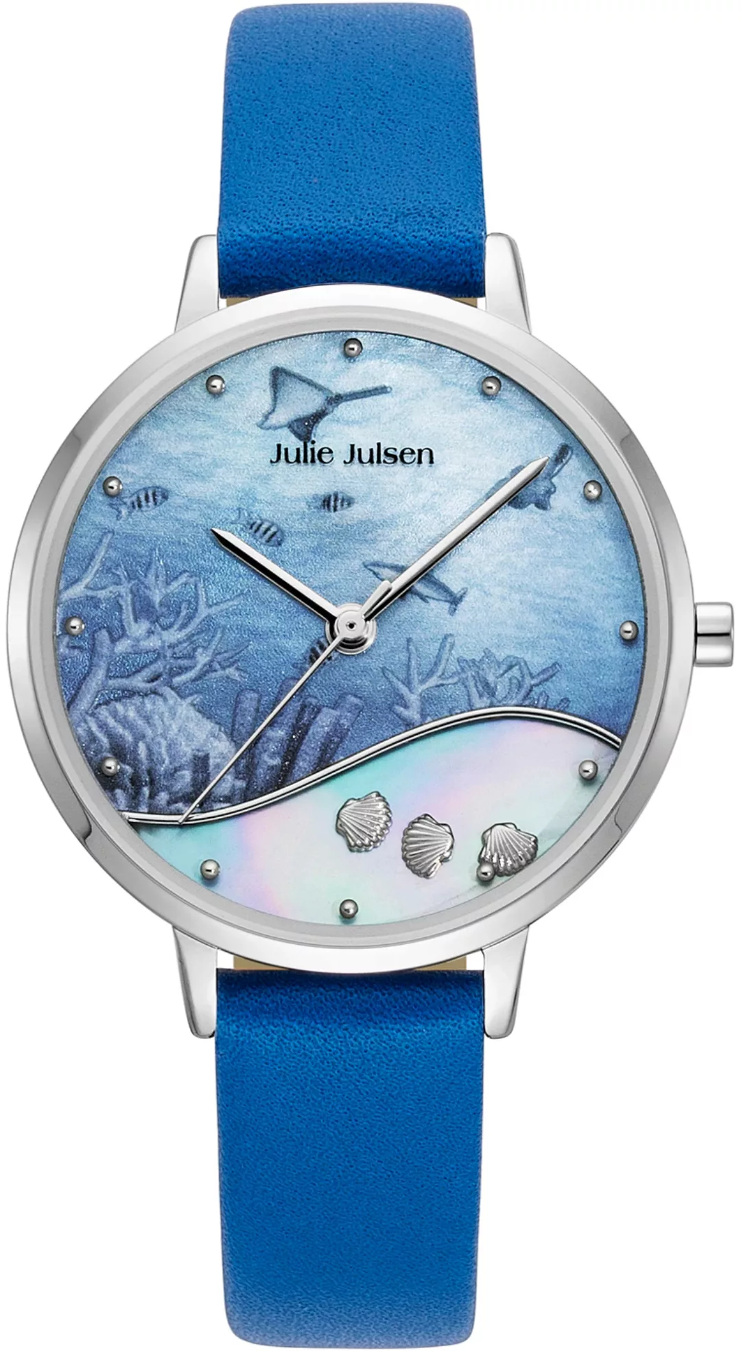 Julie Julsen Quarzuhr "Ocean Blue, JJW1013SL-12", Meer, Muschelmotiv günstig online kaufen