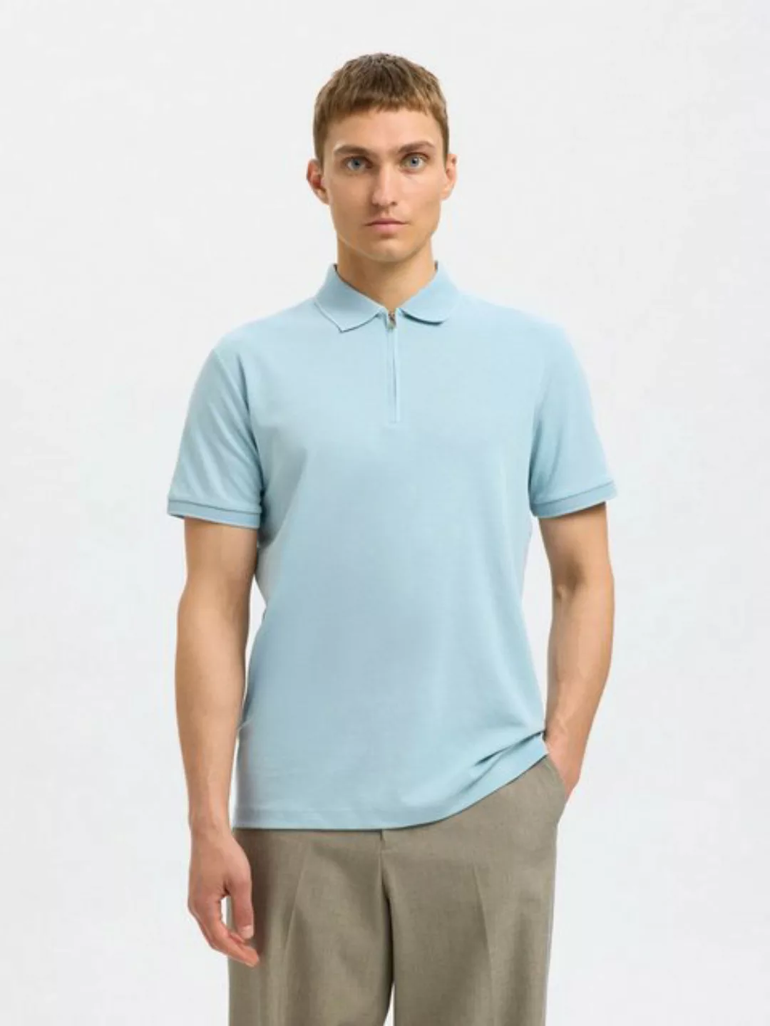 SELECTED HOMME Poloshirt SLHFAVE ZIP SS POLO NOOS günstig online kaufen