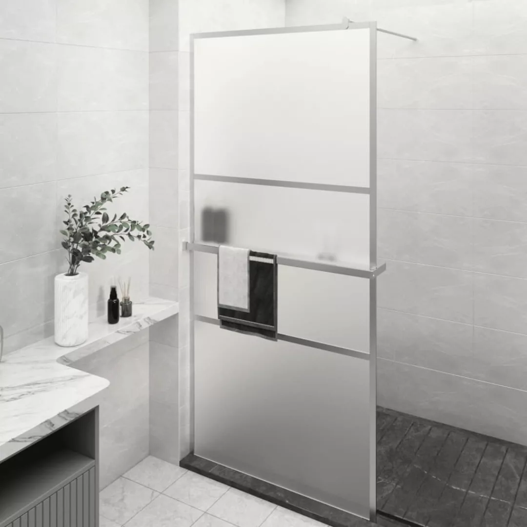 Vidaxl Duschwand Mit Ablage Für Walk-in-dusche Chrom 80x195 Cm Esg günstig online kaufen