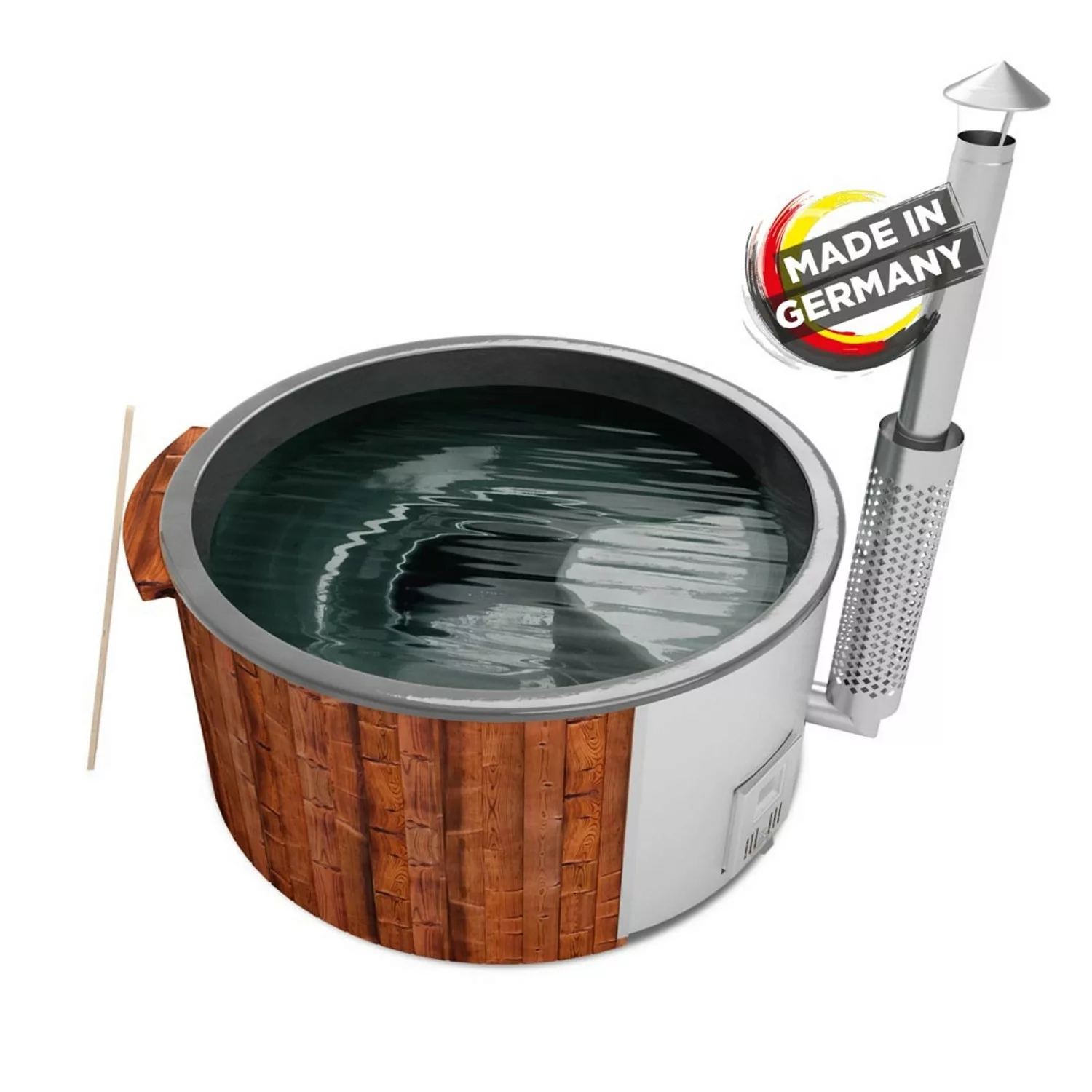 Holzklusiv Hot Tub Saphir 200 Thermoholz Basic Wanne Anthrazit günstig online kaufen
