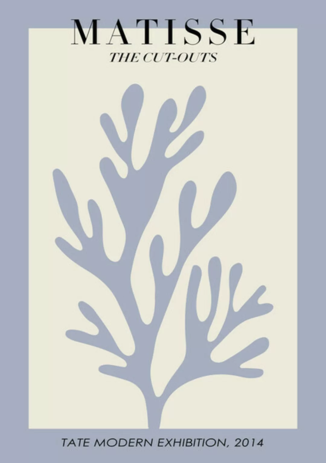 Poster / Leinwandbild - Matisse – Botanisches Design Violett / Beige günstig online kaufen