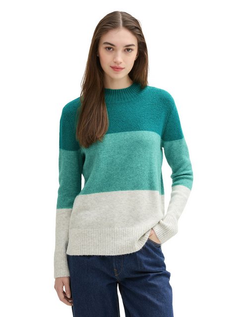 TOM TAILOR Denim Strickpullover mit Colour Blocking günstig online kaufen