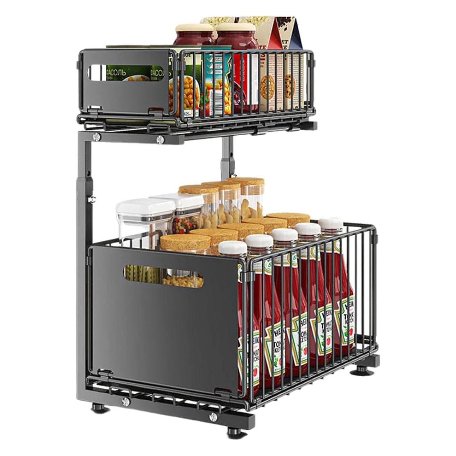 STILVORA Küchenorganizer-Set Bewegliches Eckregal Küche Standregal günstig online kaufen