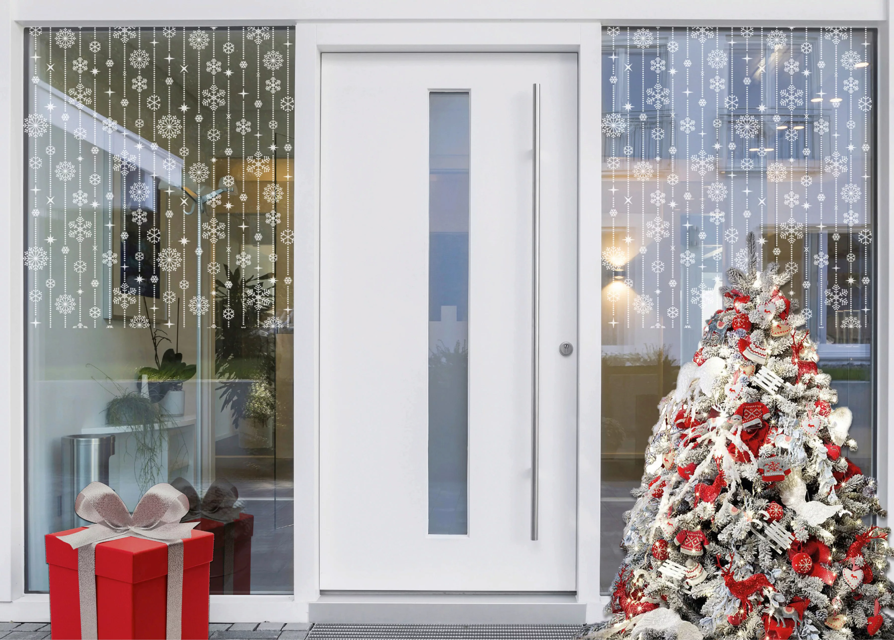 MySpotti Fensterfolie "Look Schneeflocken white", halbtransparent, glattsta günstig online kaufen