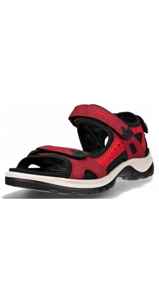 Ecco Yucatan Leder rot/schwarz Damen Sandale günstig online kaufen