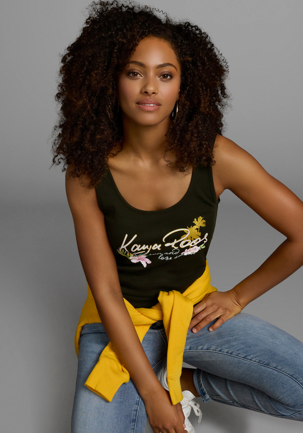 KangaROOS Tanktop mit femininem Frontdruck günstig online kaufen