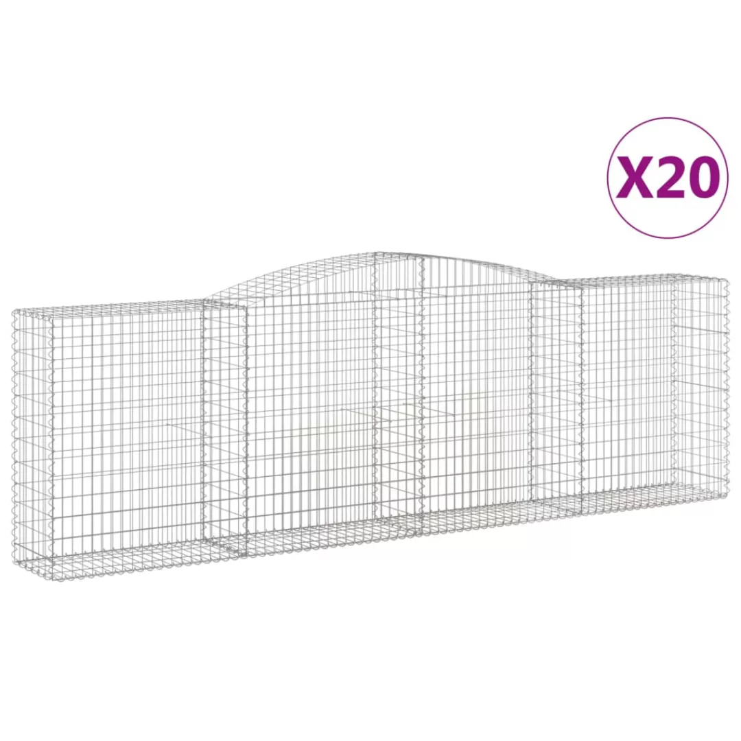 Vidaxl Gabionen Mit Hochbogen 20 Stk 400x50x120/140cm Verzinktes Eisen günstig online kaufen